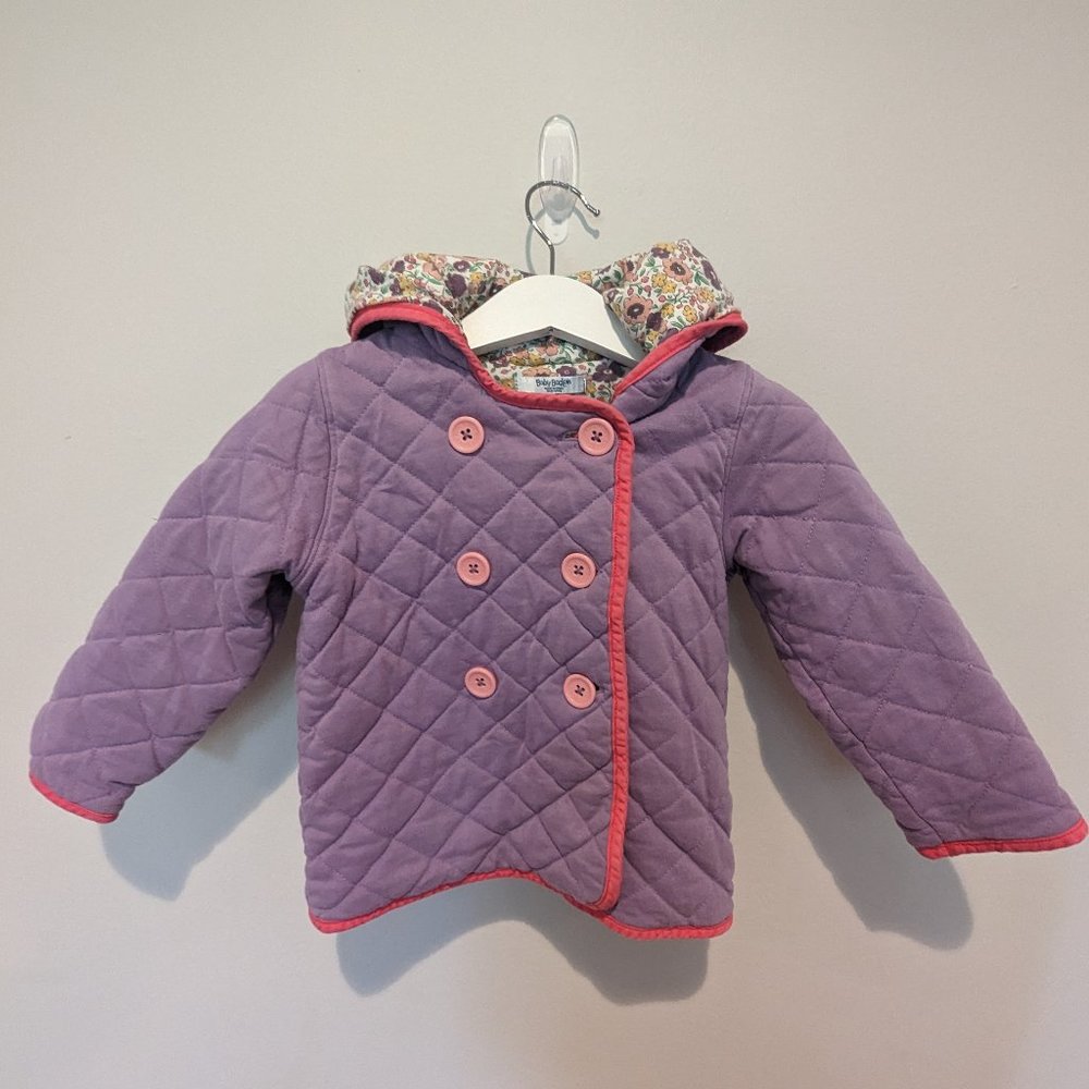 Baby Boden button down quilted lined jacket